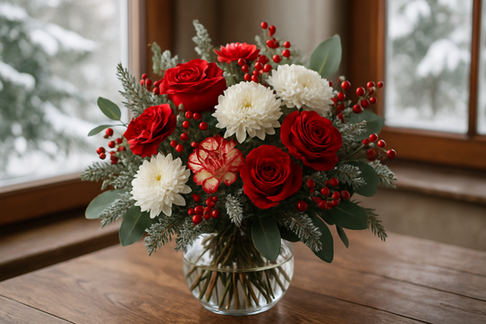 Zimski cvetni aranžman