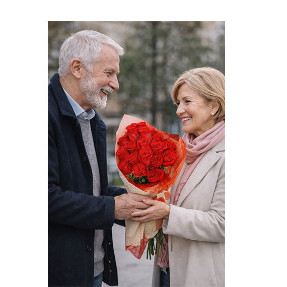     Crvene ruže u elegantnom pakovanju 