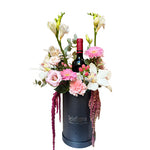 Flowers and Wine in a Box